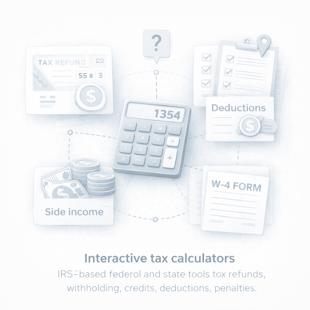 Interactive tax calculators illustration